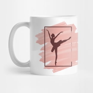 ballet dancer design in dusty rose and burgundy variation Mug
